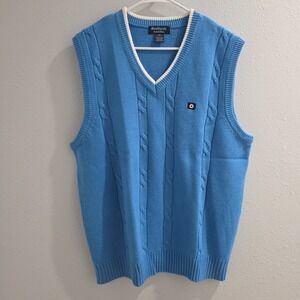 Men's Blue V-Neck Sweater Vest